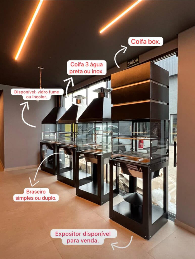 Churrasqueira de Vidro e Inox